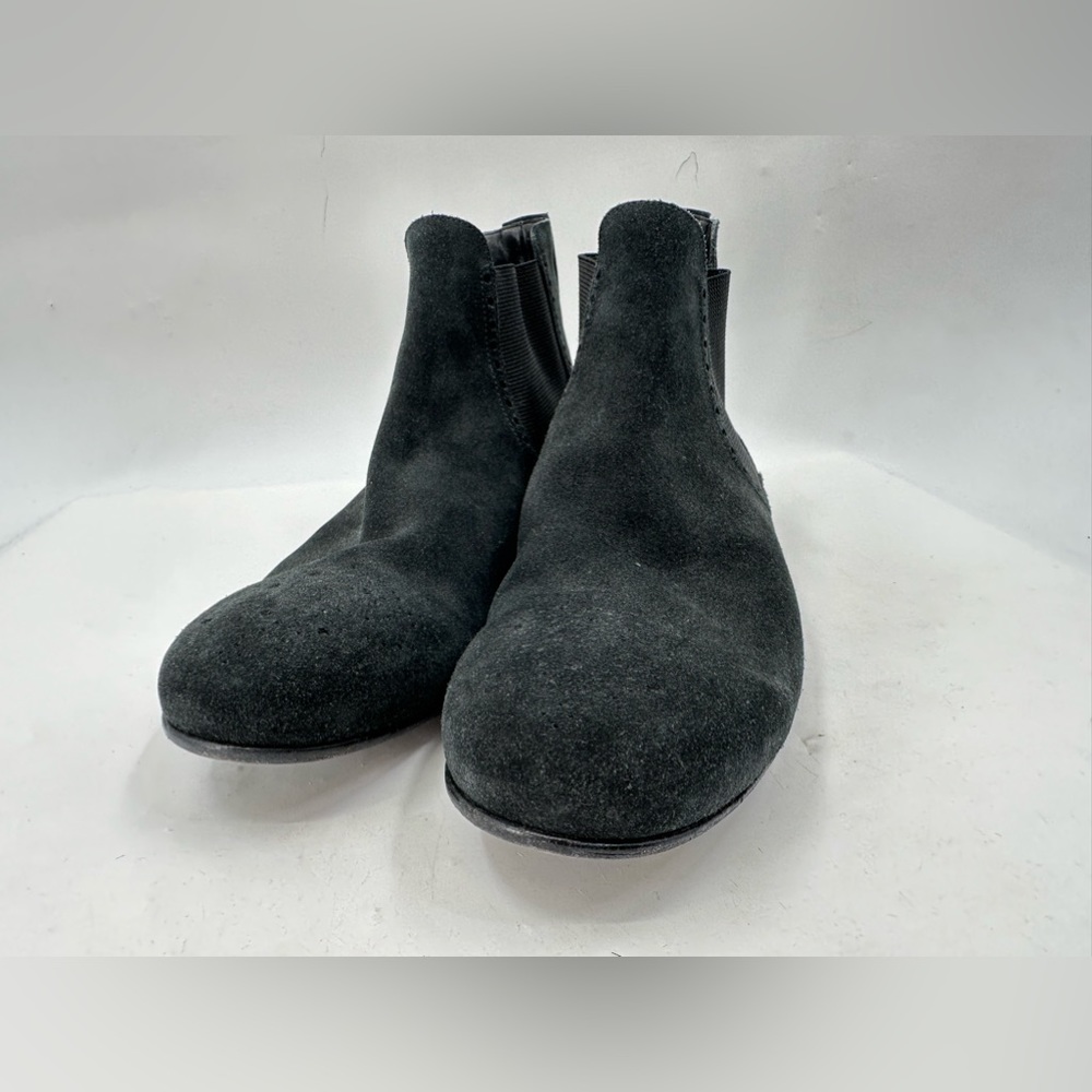 Burberry Black Suede Chelsea Boot Size 43-N Made In italy - Picture 2 of 13
